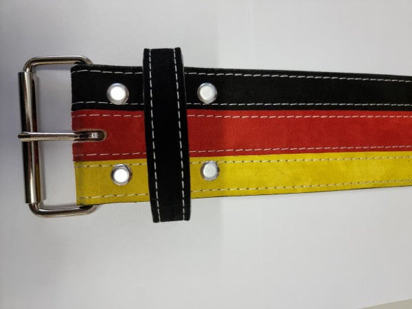 Inzer Forever Buckle Belt - 1 Prong 10 mm schwarz/rot/gelb