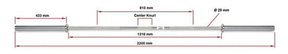 ATXLanghantelstange Warrior Power Bar - Hartverchromung - 20 kg - 50 mm