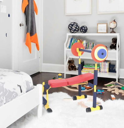 Hartdisc Kids: Verstellbare Heavy Duty Hantelbank für Kinder ab 3 Jahren