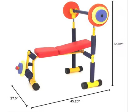 Hartdisc Kids: Verstellbare Heavy Duty Hantelbank für Kinder ab 3 Jahren