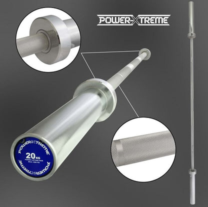 Power-Extreme Langhantelstange - Powerlifting Bar 20 kg - nach IPF-Vorgabe - 50 mm