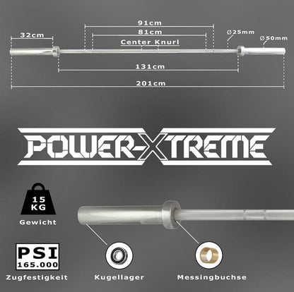 Power-Extreme Langhantelstange - Women's Training Bar 15 kg - 50 mm